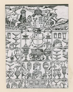 Srebrny talerz planowany jako nagrody w loterii 1569 autorstwa English School