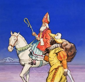 Sinter Klass - holenderski Święty Mikołaj. autorstwa English School