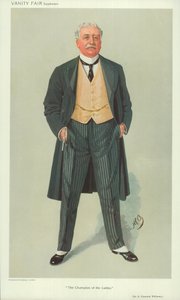 Sir A Osmond Williams, Czempionka dam, 1 grudnia 1909, komiks Vanity Fair autorstwa English School
