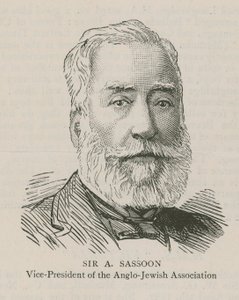 Sir A Sassoon, wiceprzewodniczący Stowarzyszenia Anglo-Żydów autorstwa English School