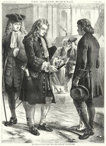 Sir Christopher Wren i drwal z Suffolk (grafika) autorstwa English School