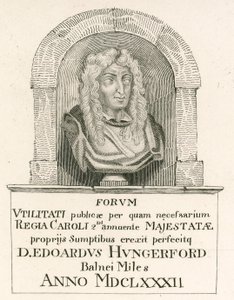 Sir Edward Hungerford, który został mianowany Rycerzem Łaźni podczas koronacji króla Karola II autorstwa English School