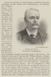 Sir Francis Evans, nowy poseł do Southampton (Grawerowanie) autorstwa English School