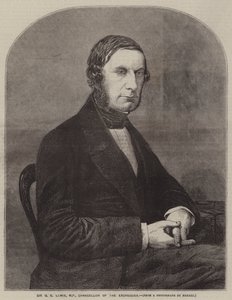 Sir G C Lewis, MP, kanclerz skarbu (grawerowanie) autorstwa English School
