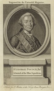 Sir George Pocock, rycerz, admirał Błękitnej Eskadry autorstwa English School