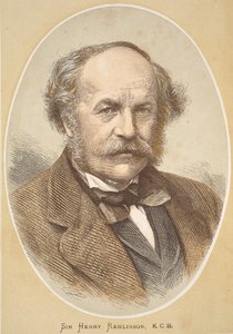 Sir Henry Rawlinson, ilustracja z The Pictorial Edition of the Life and Discoveries of David Livingstone autorstwa J. Ewing Richie, wyd. przez A. Fullartona & Co., 1876 autorstwa English School