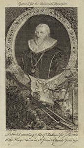 Sir Hugh Myddelton, rycerz i baronet autorstwa English School
