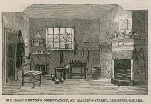 Obserwatorium Sir Isaaca Newtona, St Martins Street, Leicester Square Londyn autorstwa English School