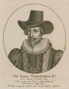 Sir Isaac Pennington, burmistrz Londynu 1643 autorstwa English School