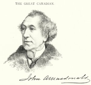 Sir John Alexander Macdonald (Grawerowanie) autorstwa English School