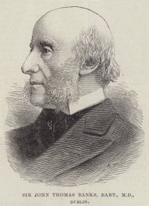 Sir John Thomas Banks, Baronet, MD, Dublin (grawerowanie) autorstwa English School