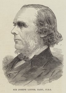 Sir Joseph Lister, Baronet, FRS (Grawerowanie) autorstwa English School