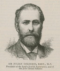 Sir Julian Goldsmid, Bart, poseł, prezes Stowarzyszenia Anglo-Żydów i Żydowskich Szkół Dziecięcych autorstwa English School