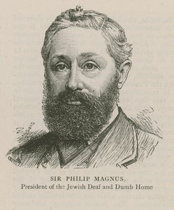 Sir Philip Magnus, Prezes Żydowskiego Domu Głuchoniemych i Głuchoniemych autorstwa English School