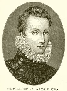 Sir Philip Sidney (ur. 1554, ur. 1586) autorstwa English School