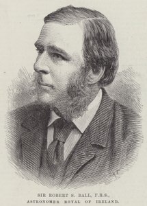 Sir Robert S Ball, FRS, Królewski Astronom Irlandii (grafika) autorstwa English School