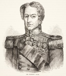 Sir Robert Sale, ilustracja z Cassells Illustrated History of England autorstwa English School
