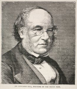 Sir Rowland Hill, założyciel Penny Post autorstwa English School