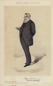 Sir Stafford Northcote, MP (kolor lito) autorstwa English School