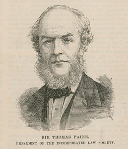 Sir Thomas Paine, prezes Incorporated Law Society autorstwa English School