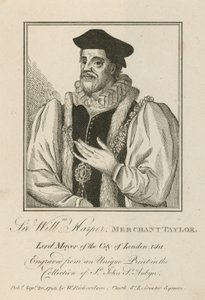 Sir William Harper, kupiec Taylor, burmistrz Londynu autorstwa English School