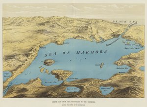 Mapa szkicowa od Dardaneli do Bosforu (chromolit) autorstwa English School