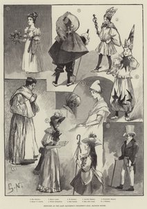 Szkice na Balu Dziecięcym Pani Burmistrzyni, Dwór (grafika) autorstwa English School