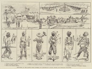 Szkice w Rawul Pindi Durbar (grafika) autorstwa English School