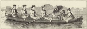 Szkice ze startu pary w Henley Regatta autorstwa English School