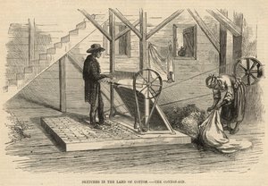 Szkice w krainie bawełny - przędzalnia bawełny (rycina) autorstwa English School