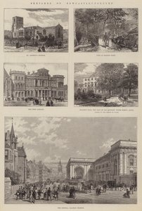 Szkice Newcastle-upon-Tyne (grawerowanie) autorstwa English School
