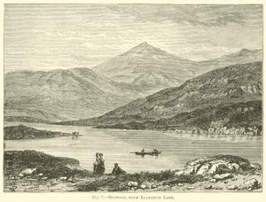 Snowdon, z jeziora Llanberis autorstwa English School