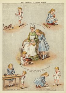 Miękkie odpowiedzi na krzyżyki (chromolitho) autorstwa English School