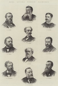 Niektórzy żyjący francuscy malarze (grafika) autorstwa English School