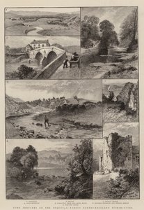 Kilka szkiców o Coquet, słynnej rzece rybackiej Northumberland (rycina) autorstwa English School