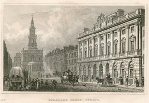 Somerset House i St Mary-le-Strand, The Strand, Londyn autorstwa English School