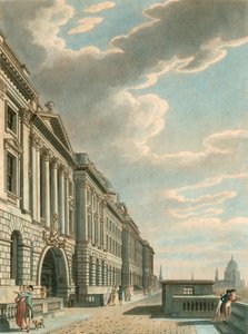 Somerset Terrace wzdłuż Tamizy, Somerset House, The Strand, Londyn autorstwa English School