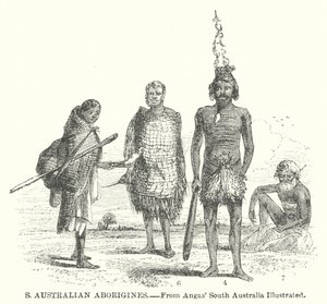 Aborygeni z Południowej Australii (rycina) autorstwa English School