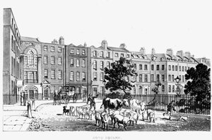 Południowo-zachodni róg Placu Soho, 1816 autorstwa English School