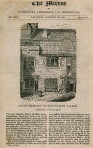Południowe pozostałości pałacu Winchester na Bankside autorstwa English School