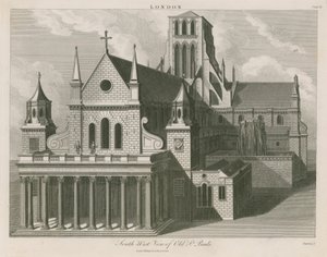 Południowo-zachodni widok na Old St Pauls autorstwa English School