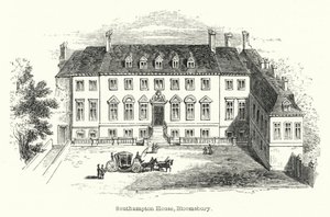 Southampton House, Bloomsbury (grawerowanie) autorstwa English School