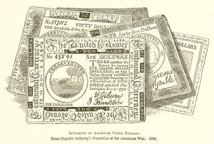 Okazy amerykańskich dolarów papierowych autorstwa English School