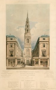 Aleja Św. Narzeczonych; Udoskonalenie na Fleet Street w Londynie zaproponowano w drodze dobrowolnej subskrypcji, 1825 autorstwa English School