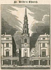 Kościół St Brides, Fleet Street, Londyn autorstwa English School