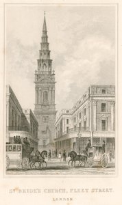 Kościół St Brides, Fleet Street, Londyn autorstwa English School