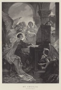 Św. Cecylia (rycina) autorstwa English School