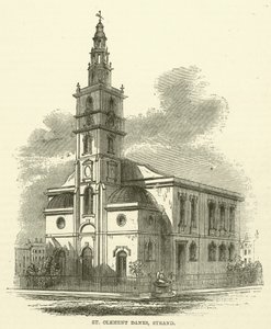St Clement Danes, Strand (grawerunek) autorstwa English School