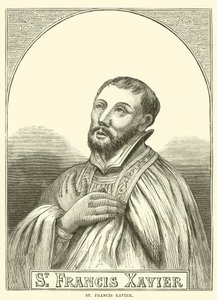 Św. Franciszek Ksawery (rycina) autorstwa English School