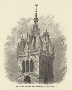 Wieża i wieża St Giles, Edynburg autorstwa English School